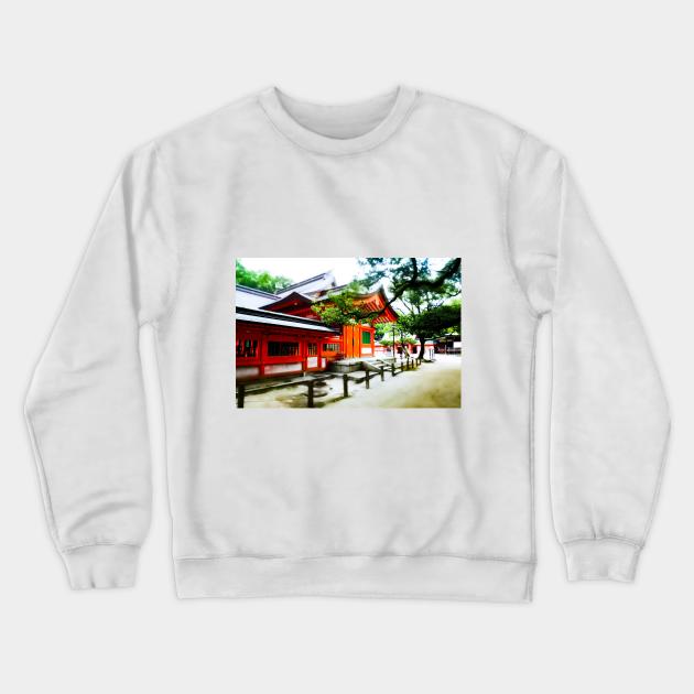 Photography - Hidden Japanese temple Crewneck Sweatshirt by Karoのkyuuto